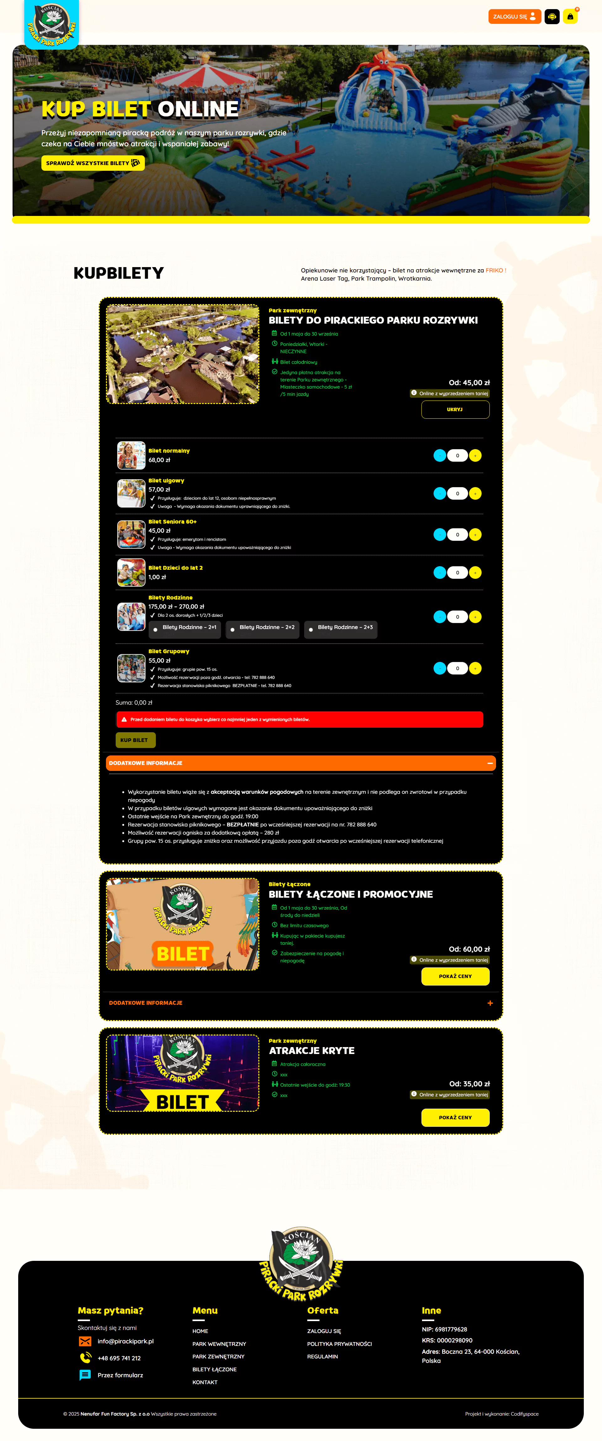 codifyspace wykonanie sklep pirackipark pl